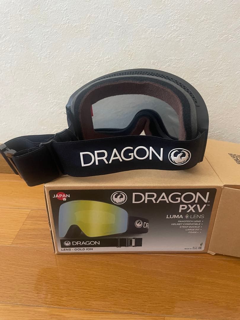 DRAGON PXV ゴーグル レンズ ゴールド