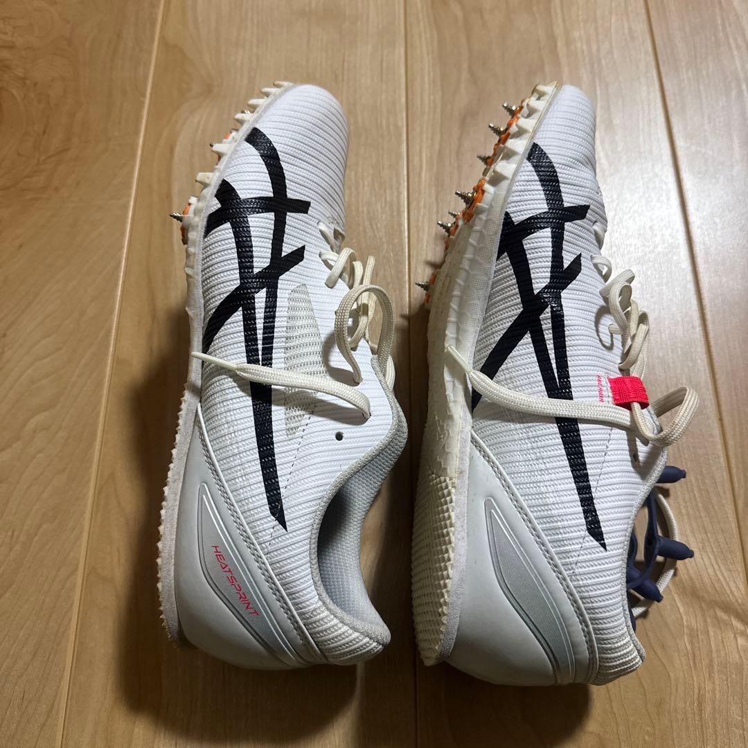ASICS Hyper Sprint 7 ホワイト/ブラック スパイク付き