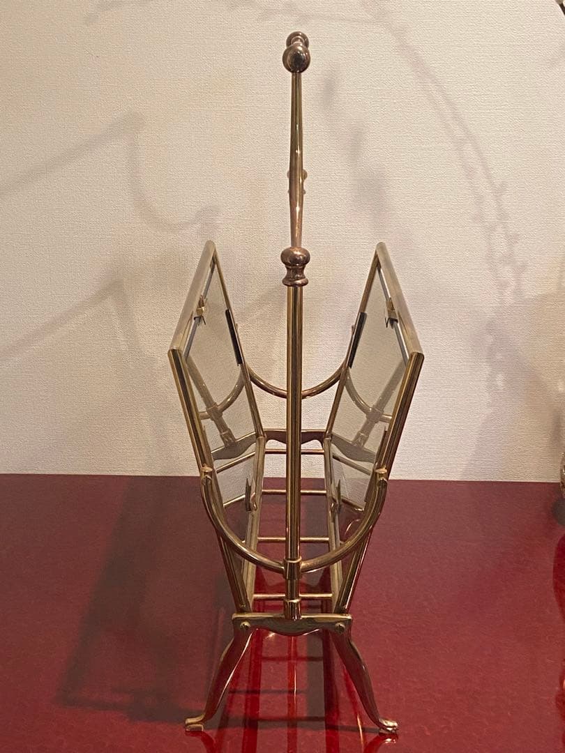 イタリヤ　ミッドセンチュリー　ガラス　マガジンラック