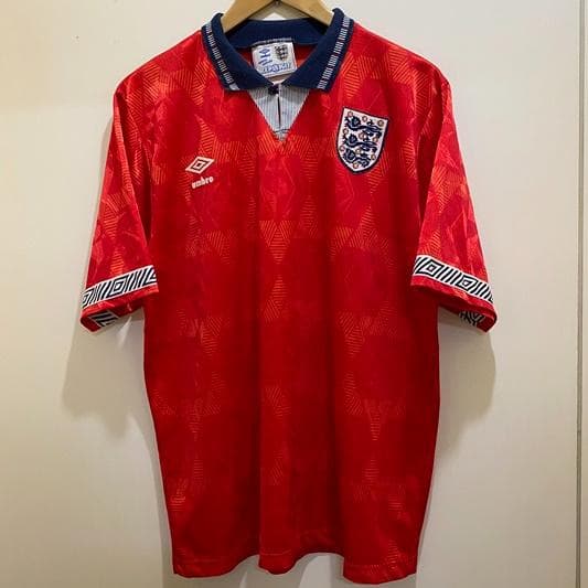 90s UK製 イングランド代表 1990 ユニフォーム アウェイ 当時物