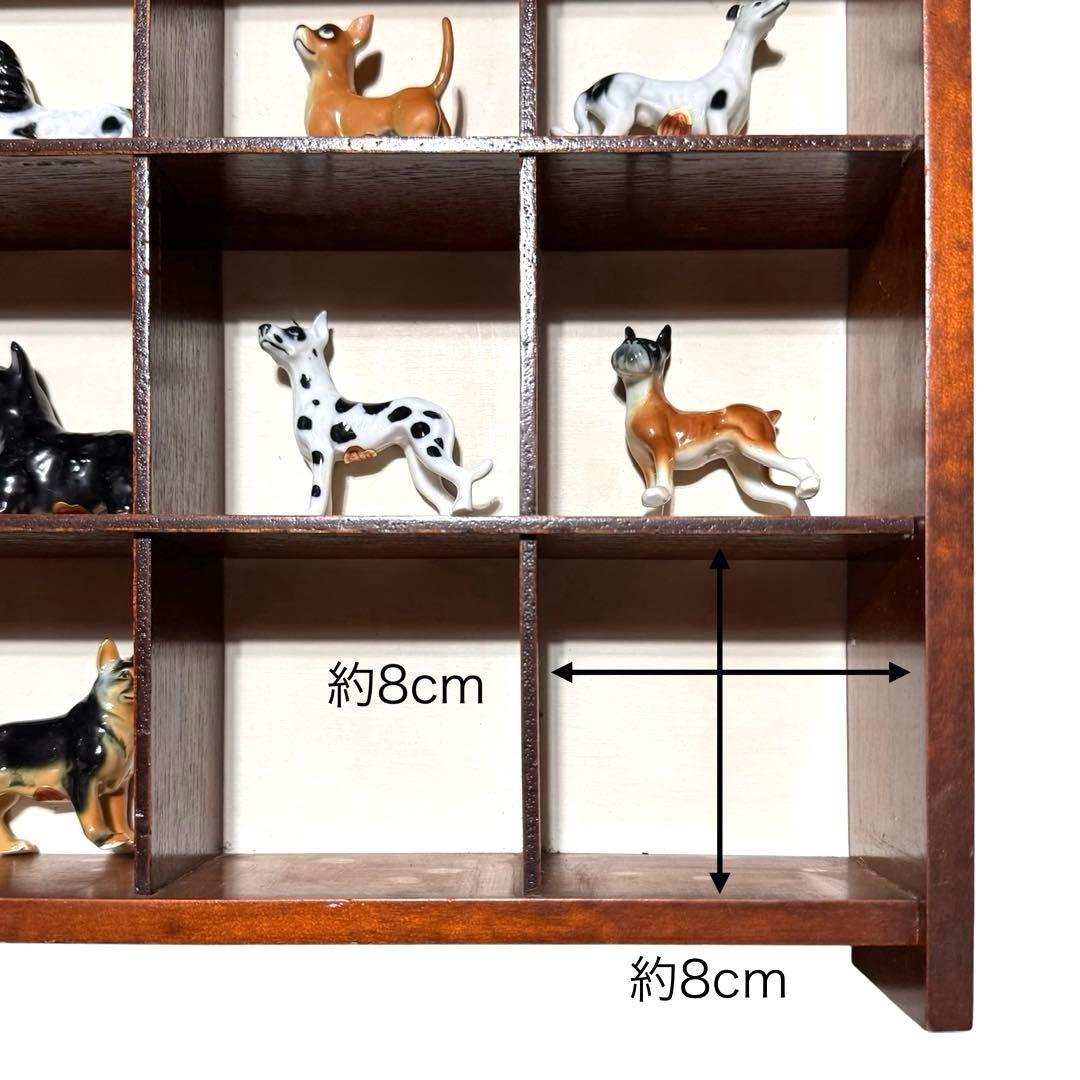 犬 置物 ミニチュア 20匹 Bone China SHIKEN 陶器製 棚付