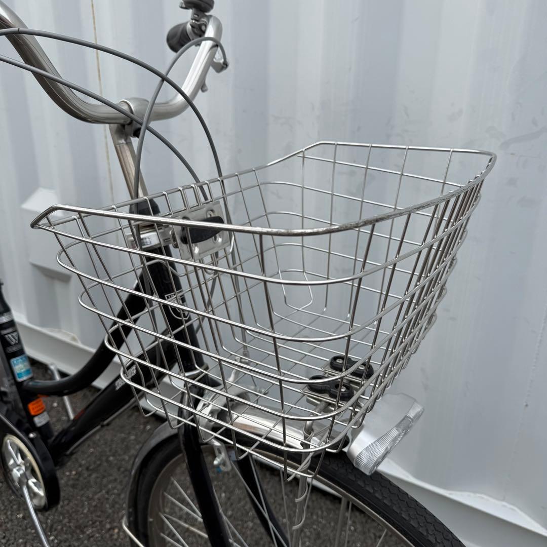 kokolate　自転車 26インチ カゴ/鍵/オートライト/6段変速付
