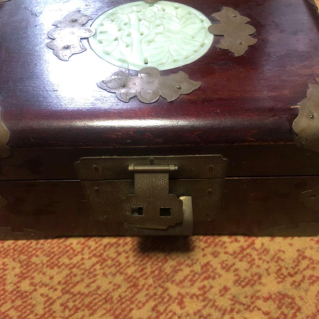 木製アクセサリーケース 赤茶色