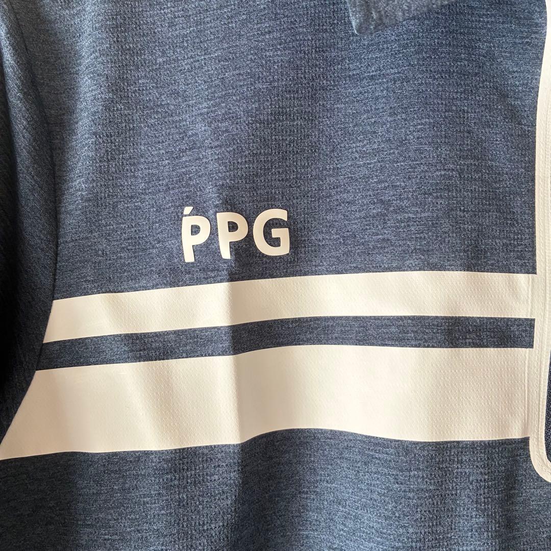 PEALY GATES PPG ハーフジップ ポロシャツ サイズ5 Lネイビー