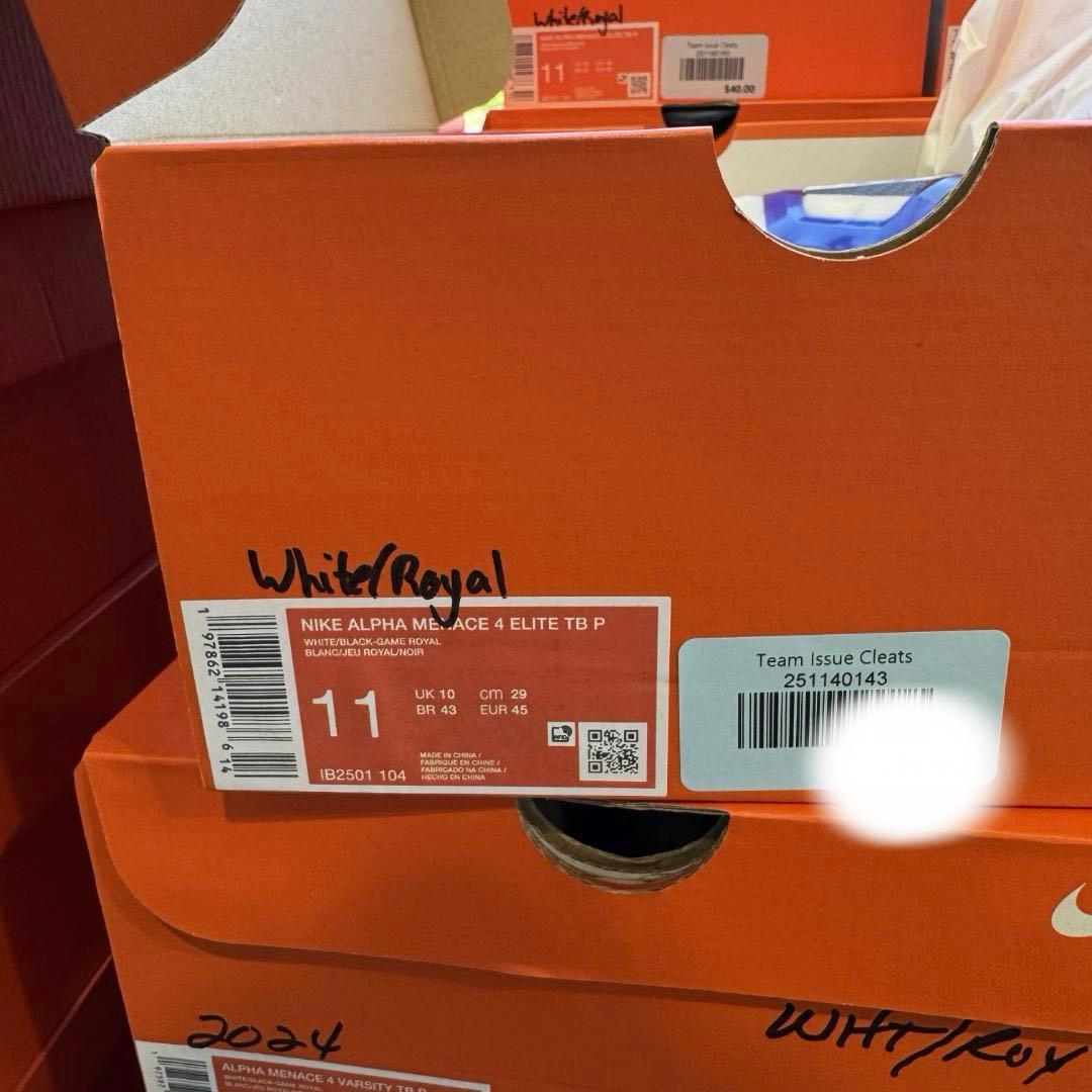 NIKE アルファ メナス4エリート スパイク 白青 29cm