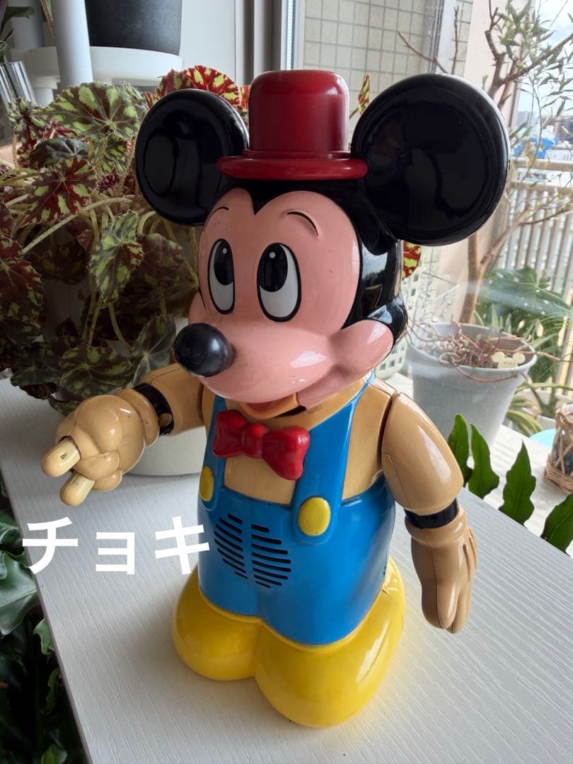 ディズニー　ミッキーマウス 可動式フィギュア じゃんけん　1989年　レトロ