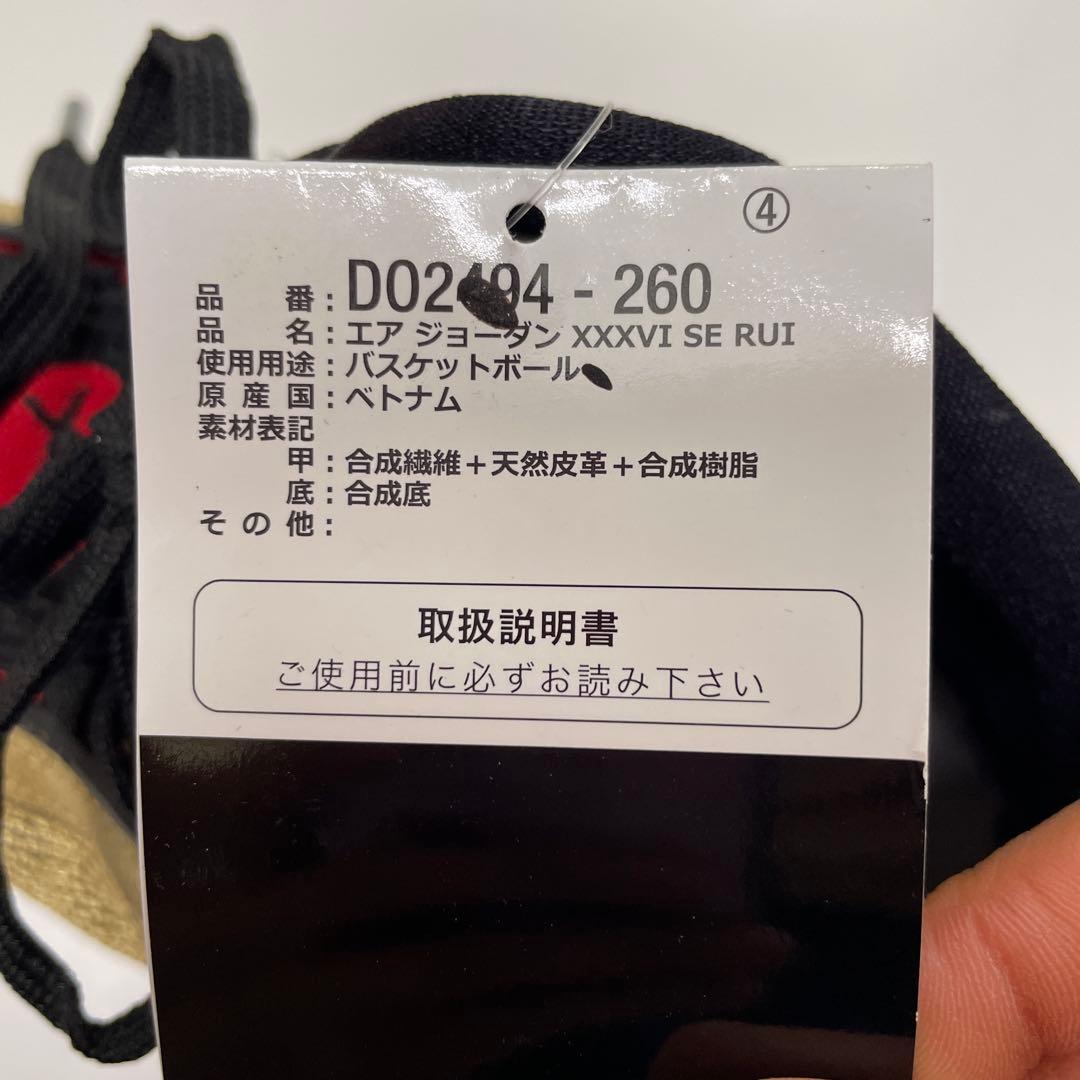 NIKE エアジョーダン XXXVI SE RUI 八村塁29cm新品難有り