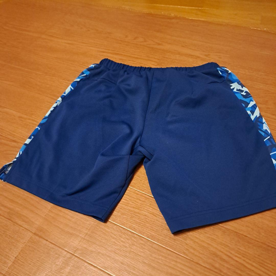 バドミントン用パンツ ネイビー 幾何学模様