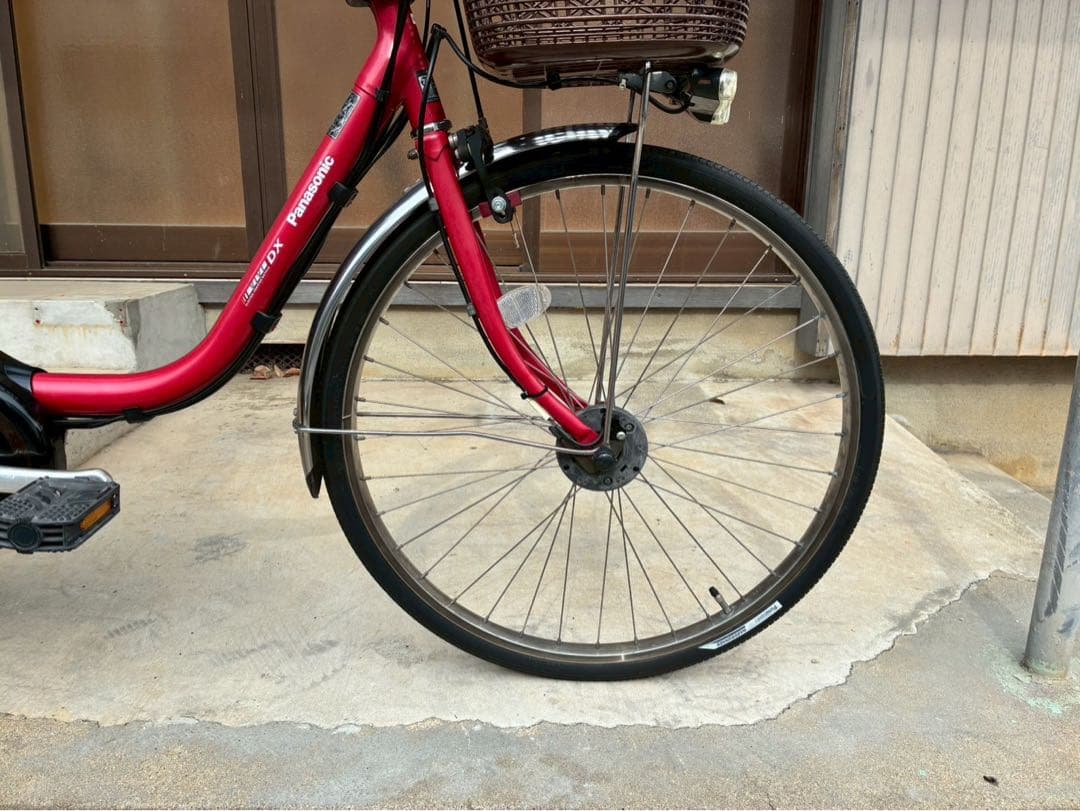電動自転車　№8417 パナソニック ビビDX 24インチ レッド