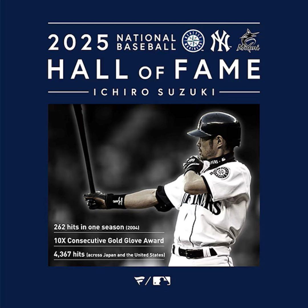 新品! イチロー 2025年 野球殿堂入り記念Tシャツ XL