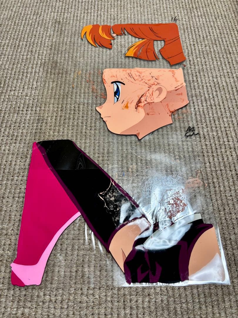 【1枚やや訳あり】怪盗セイント・テール 原画とセル画2枚セット