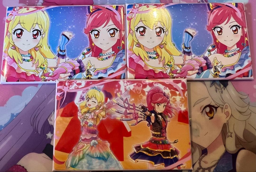 アイカツ 映画 缶バッチ ユニットカップ 星宮いちご 音城せいら 2wingS