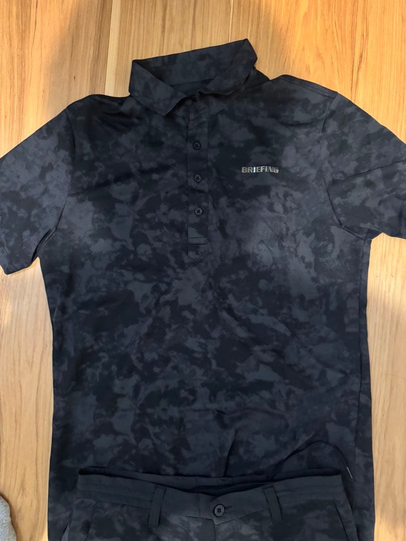 BRIEFING ブリーフィング ブラック　カモポロシャツ　セットアップ