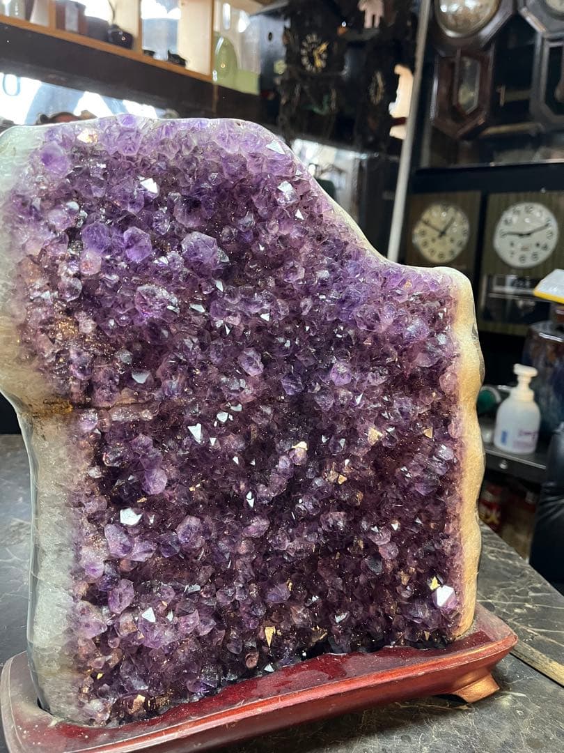 アメジスト、紫水晶、パワーストーン、宝石、約30センチ