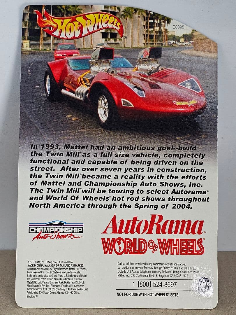 Hot Wheels Twin Mill Auto rama 2004 赤白青