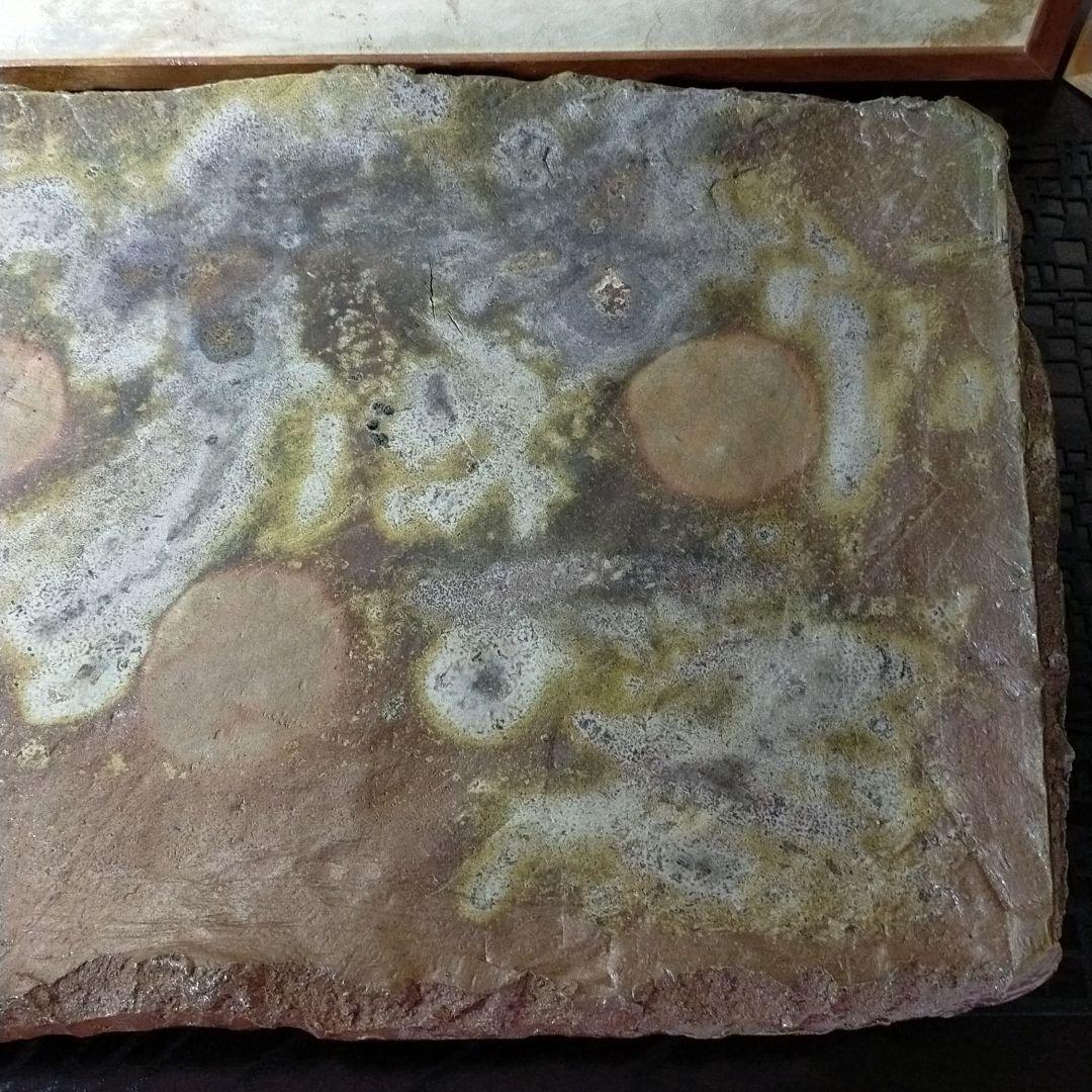 【和食器超大皿】備前焼　宝瓶堂　柴田絋造作　超特大角型盛り皿　飾り皿