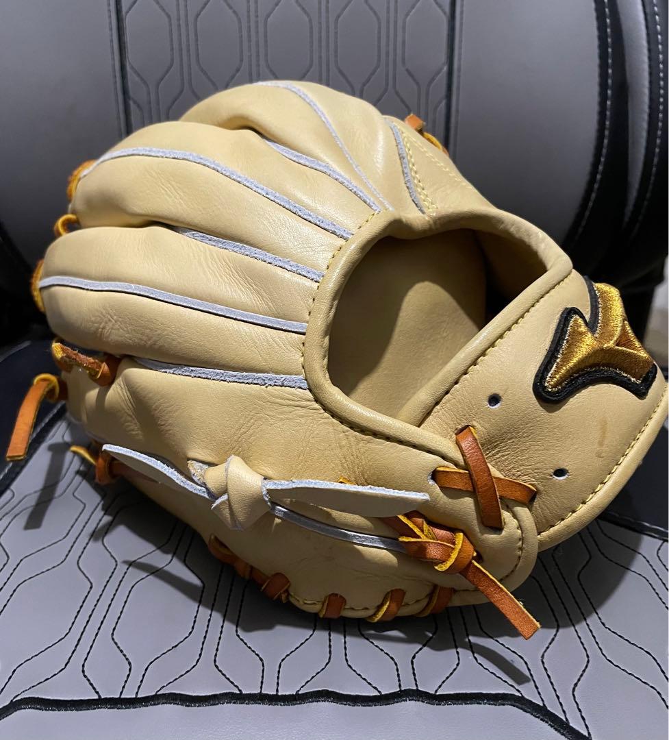 ミズノプロ 硬式内野手用グラブ テネイシャスプロエリート ブロンド レザリオ型付