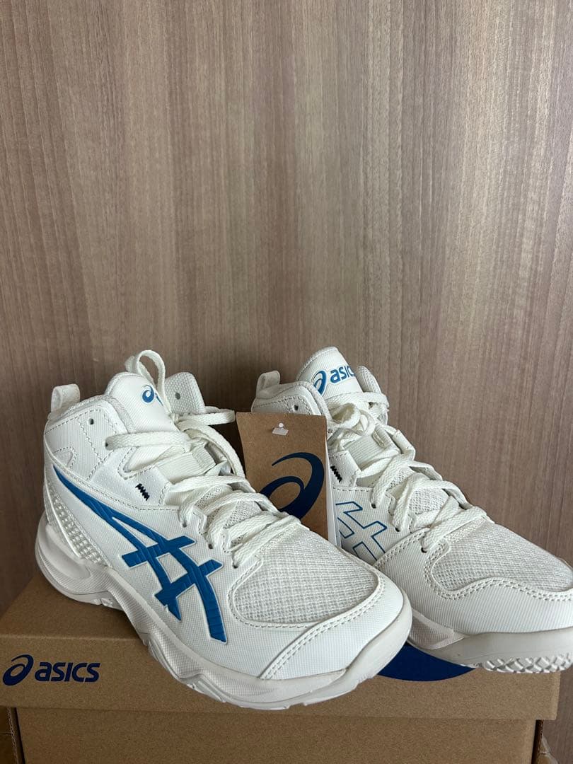 【新品】ASICS アシックス　バッシュ　asics ホワイト/ブルー22cm