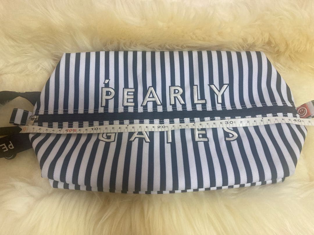 【美品】PEARLY GATES ストライプ ゴルフ シューズケース