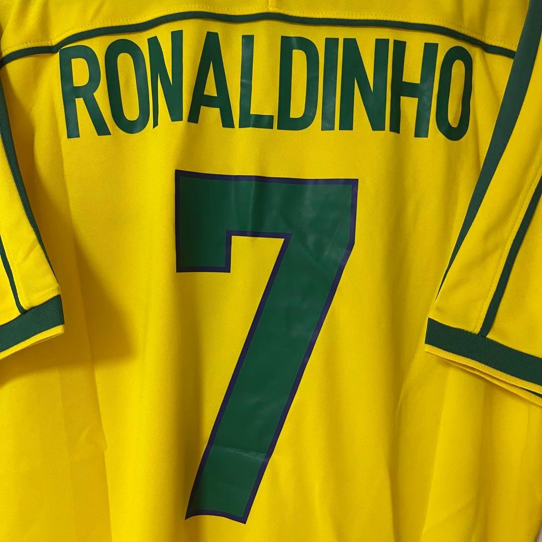 ブラジル代表1998ロナウジーニョホームサッカーユニフォーム