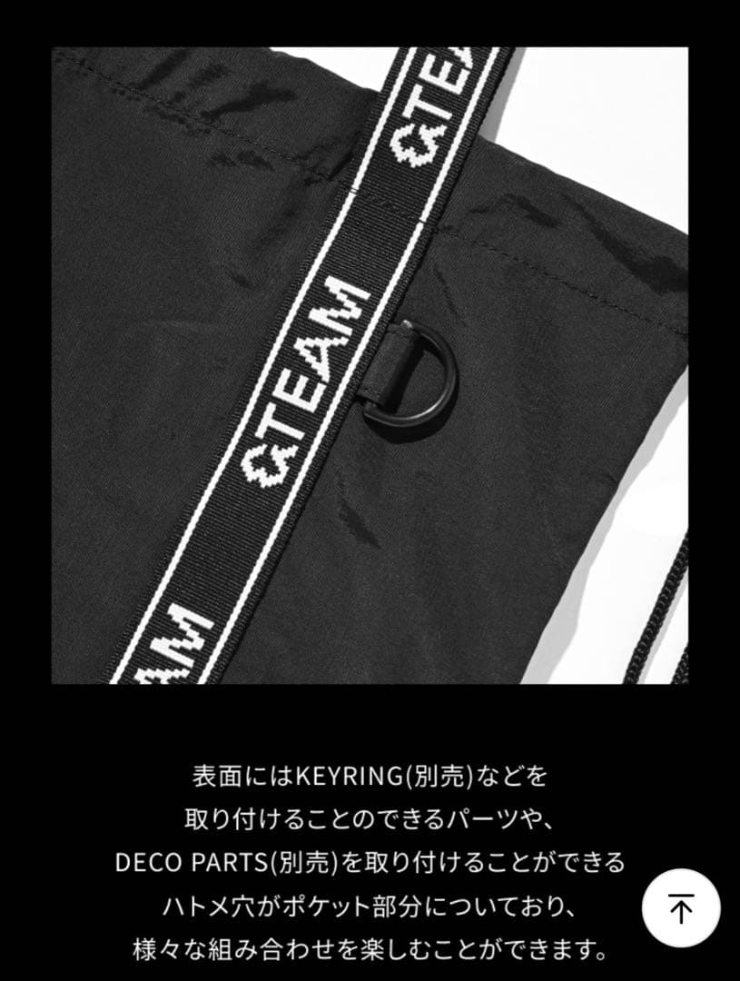 &TEAM 2WAY TAPE KNAPSACK ナップサック