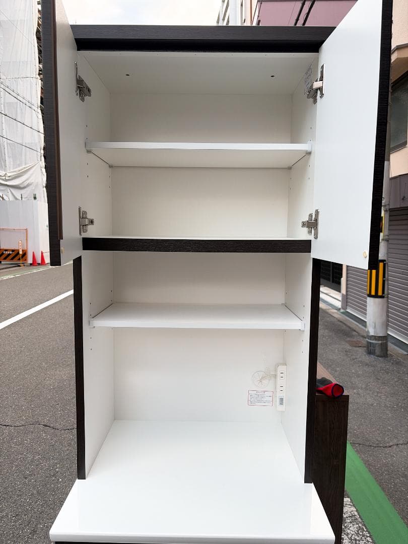 大阪京都限定 極美品 ニトリ レジューム 60 ダークブラウン 食器棚