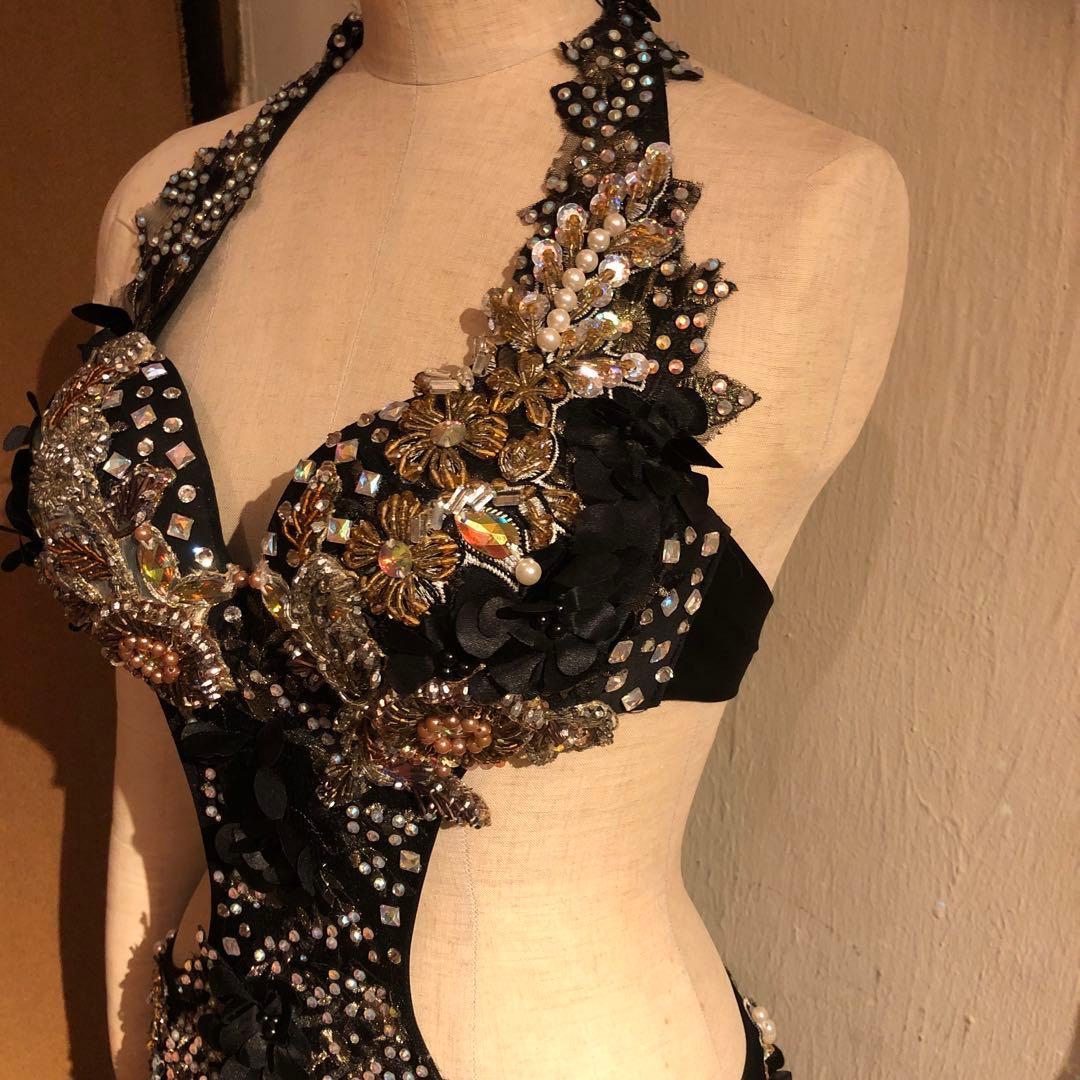 ベリーダンスドレス黒Hanan