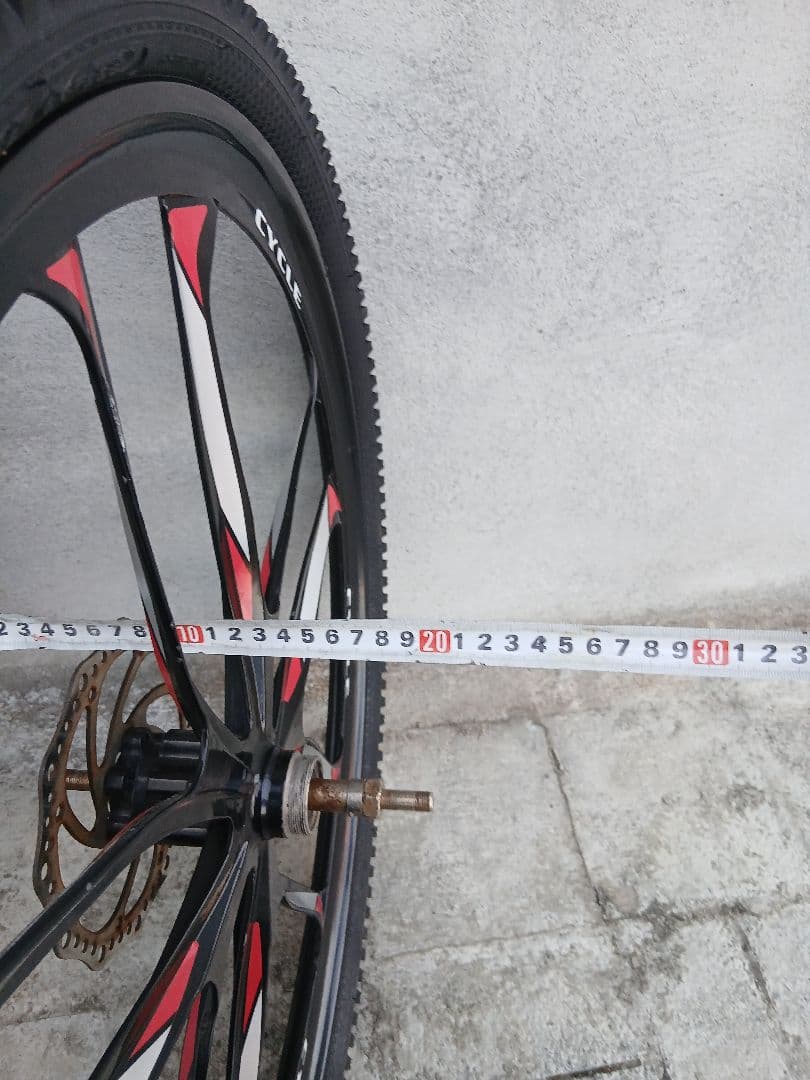 自転車ホイール 26インチ 黒 ダブルリム