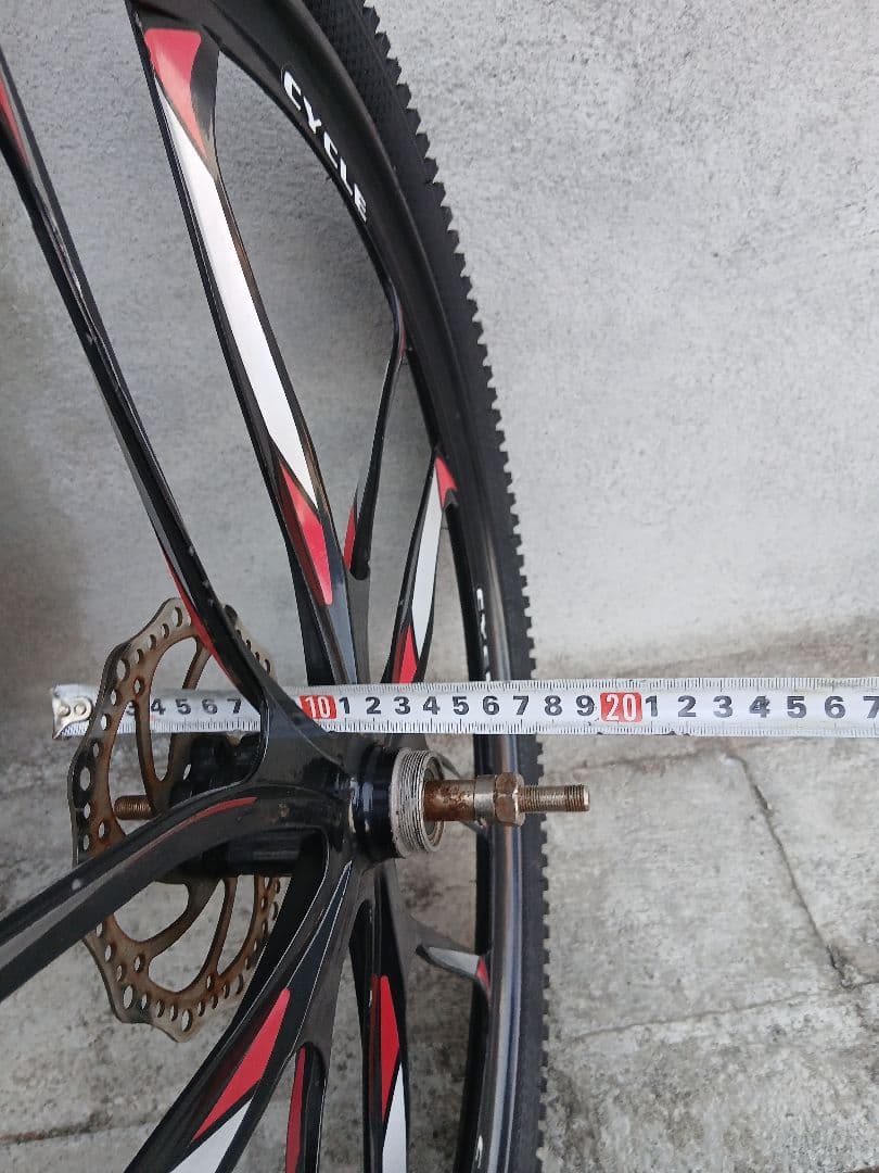 自転車ホイール 26インチ 黒 ダブルリム
