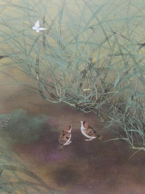 牧進、【ある日】、希少な額装用画集画、新品高級額 額装付、状態良好