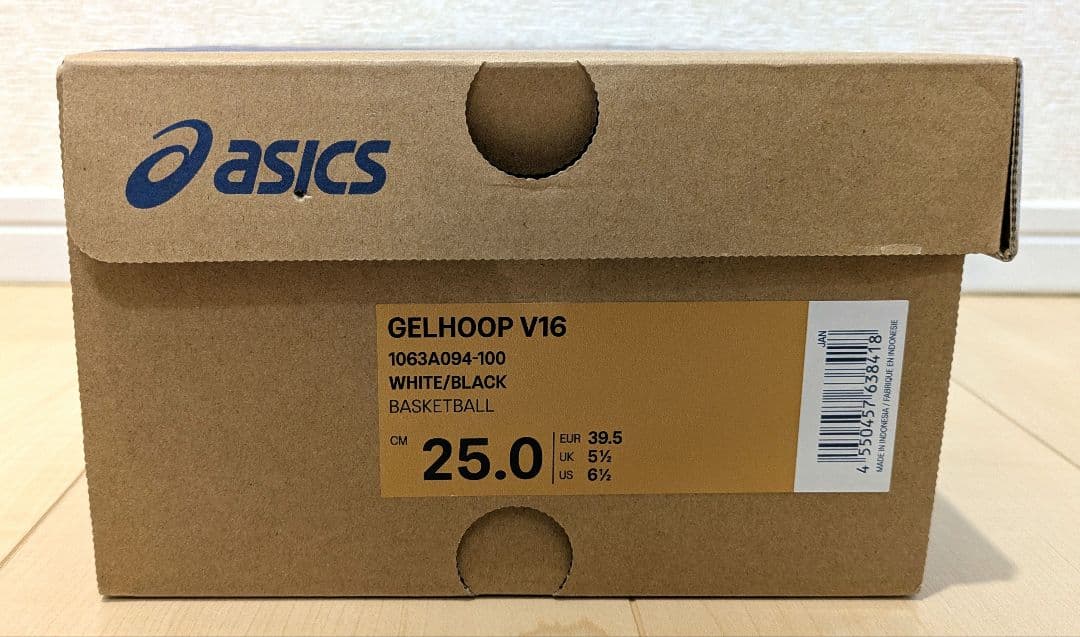 アシックス GELHOOP V16XS ホワイト 25.0cm