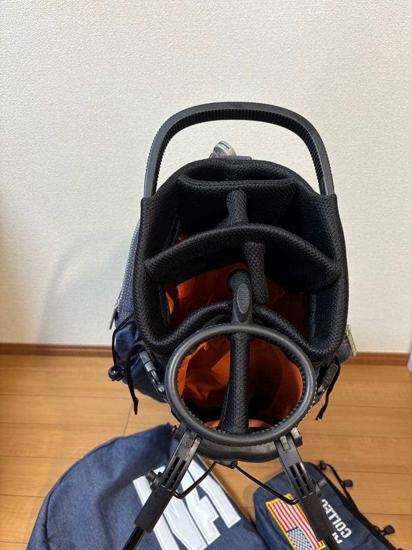 アーミーベースコレクション デニム　スタンドキャディバック 美品 アイアンカバー