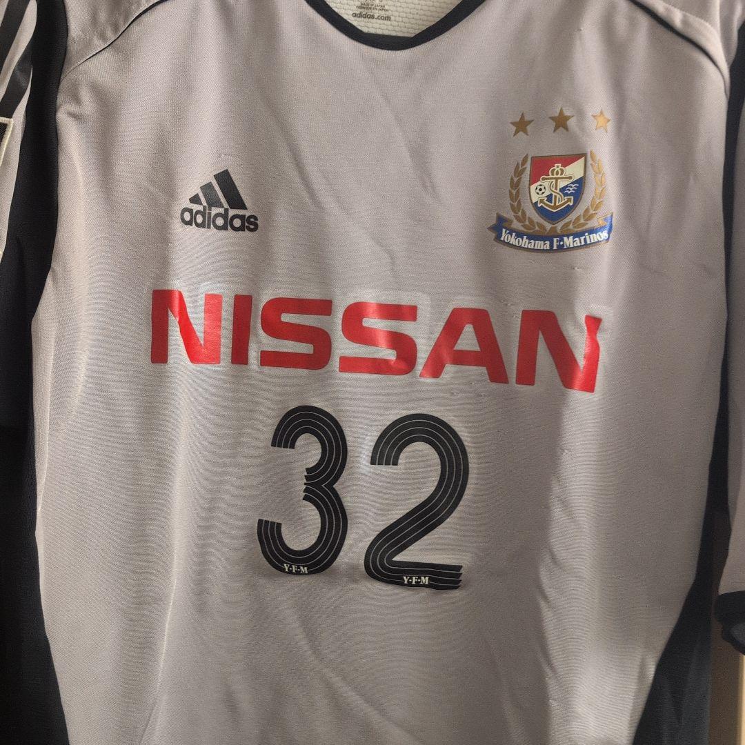横浜F・マリノス 選手支給ユニホーム　adidas サッカーシャツ グレー 32