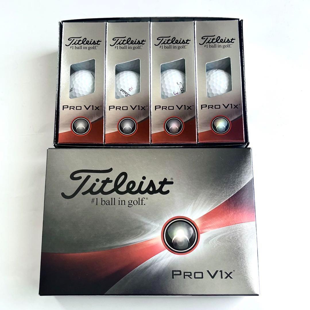 【新品】PRO V1x ホワイト Titleist ゴルフボール 1ダース