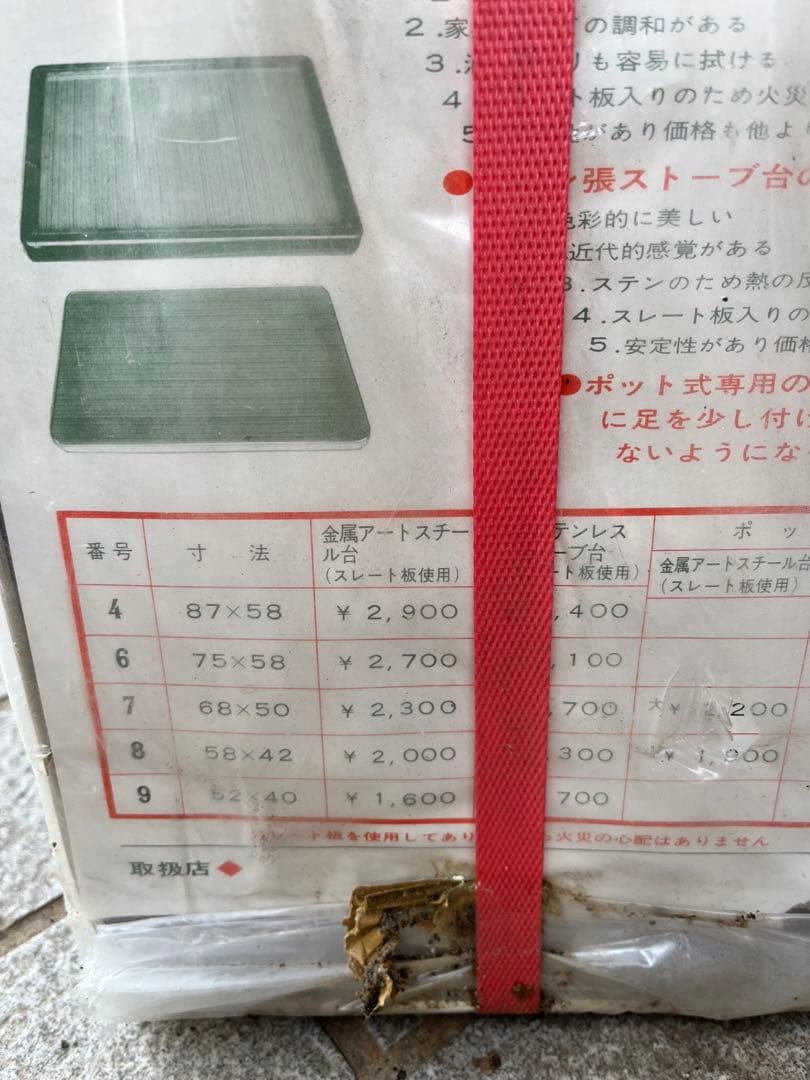 ストーブ台、ストーブ敷き台、耐熱ストーブ台、炭焼き台、デッドストックストーブ台