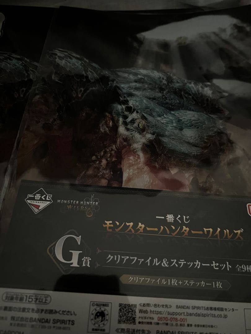 ワイルズ 一番くじ ラストワン賞 護竜アルシュベルド＋クリアファイル7枚