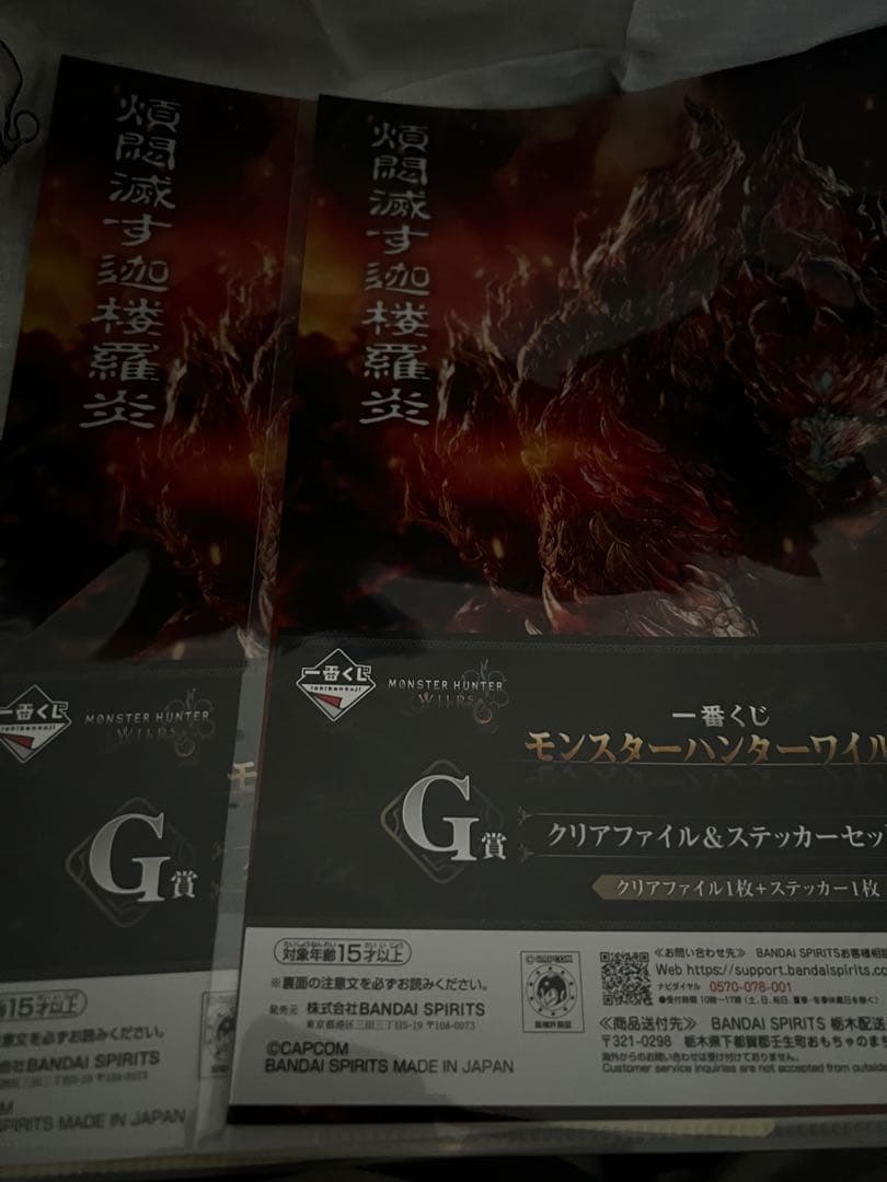 ワイルズ 一番くじ ラストワン賞 護竜アルシュベルド＋クリアファイル7枚