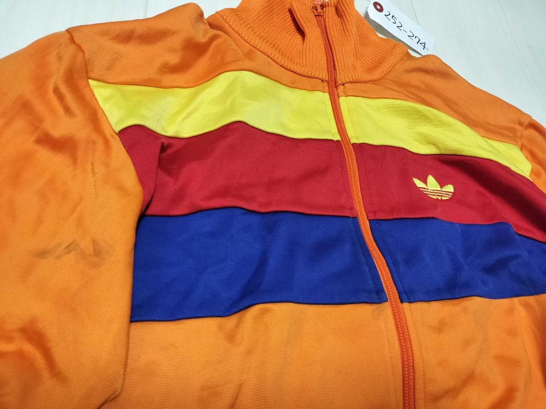 adidas アディダス ジャージ 90年代製 曲がりポケット オレンジ