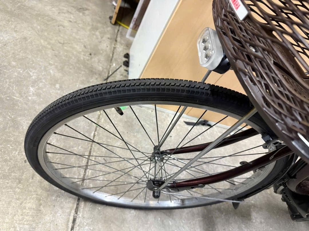 大阪府　ヤマハ　電動アシスト自転車 ブラウン バスケット付き