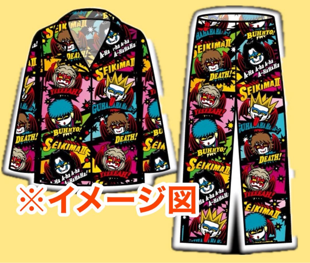 聖飢魔II 悪魔物品 35++ アメコミ風 パジャマ＆スリッパ Lサイズ 未開封