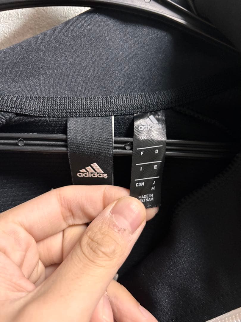 【新品・タグ付き】adidas ジャージセットアップ ブラック M UVカット
