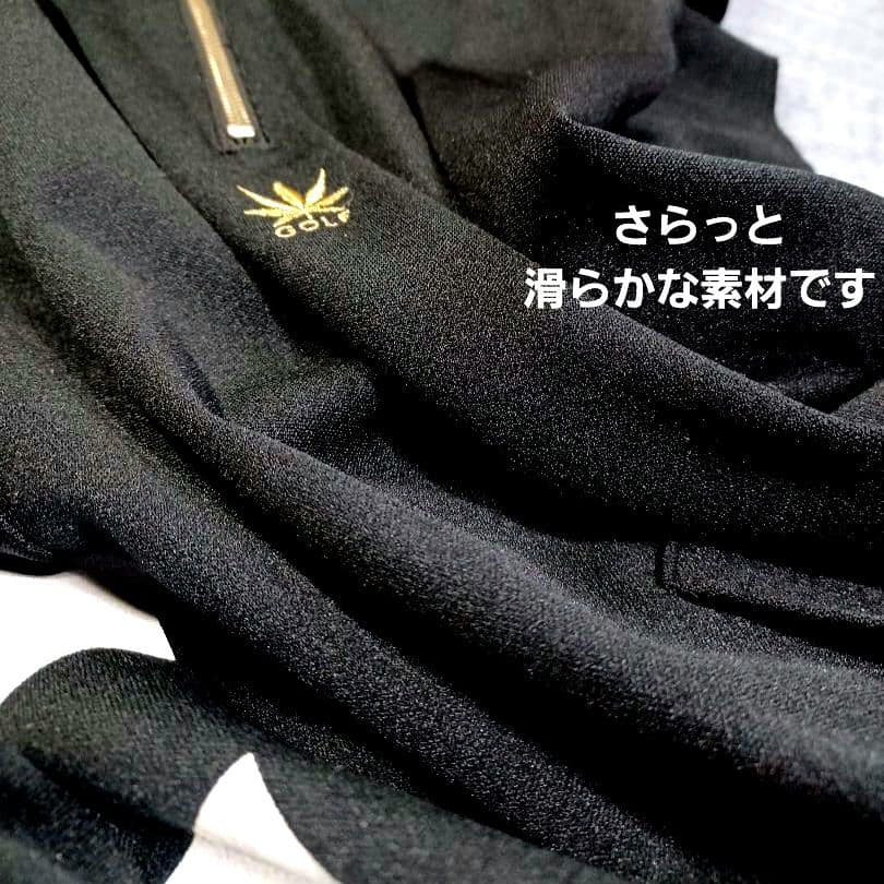 RUSSELUNO フード付 ハーフジップ 半袖 ブルゾン ブラック メンズ 5