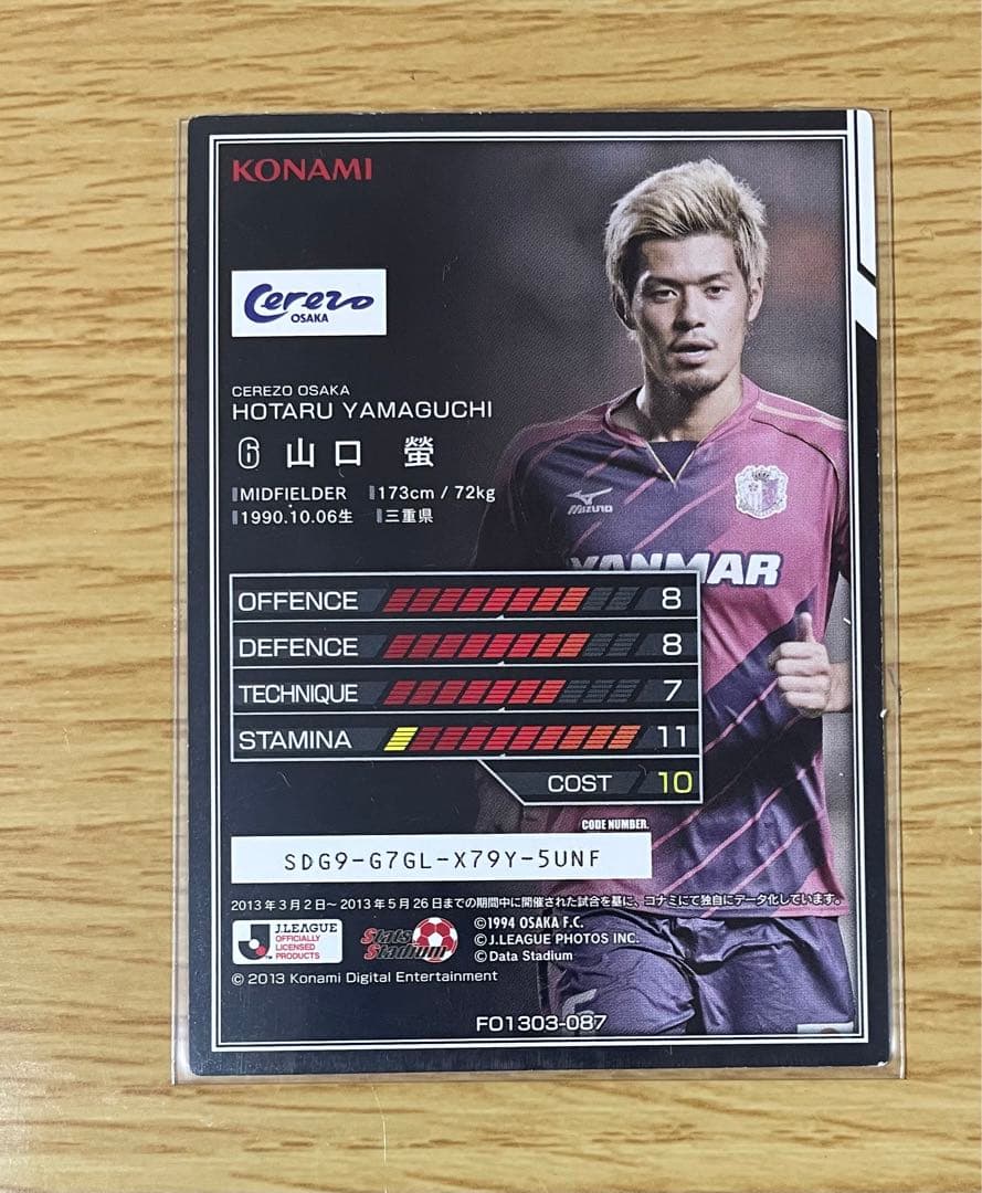 直筆サイン入りカード　柿谷　山口セット