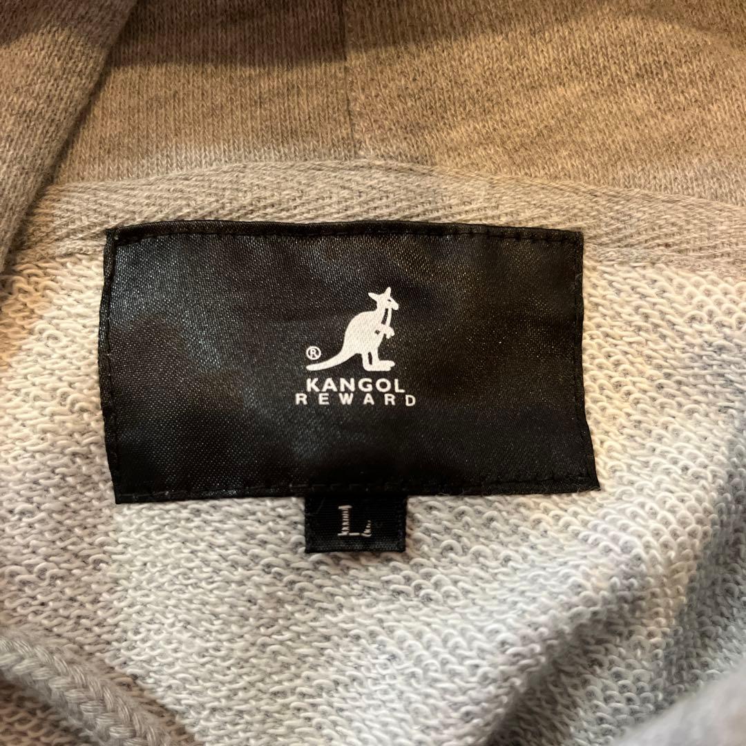 すしらーめんりく×KANGOL REWARD パーカーLグレー