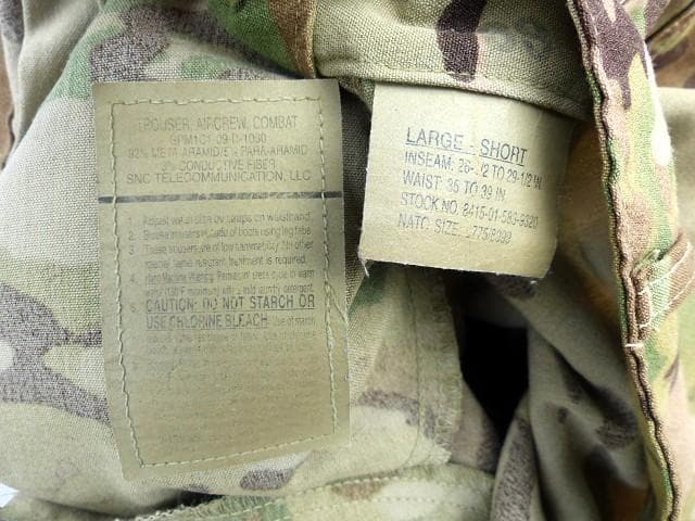 米軍実物 OCP ヘリクルートラウザー L-S エアクルー A2CU 115