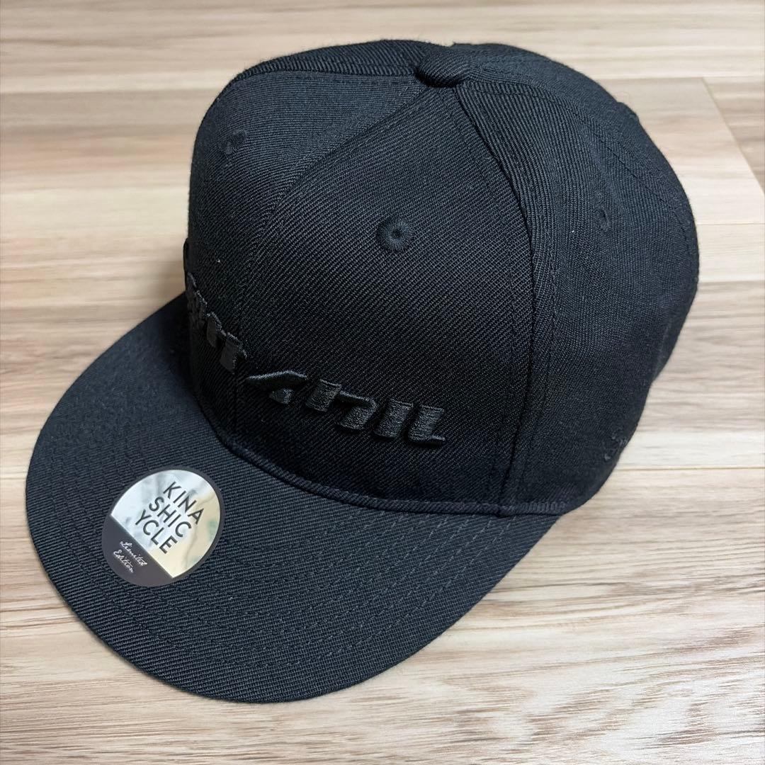 【極美品】店舗限定 木梨サイクル スナップバックキャップ オールブラック