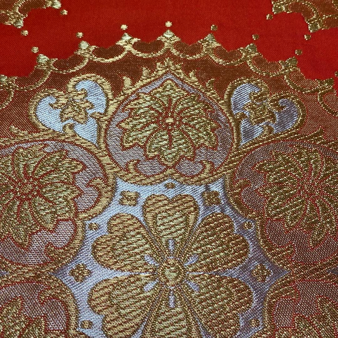 table runner 川島織物　金彩華紋　帯リメイク　長尺