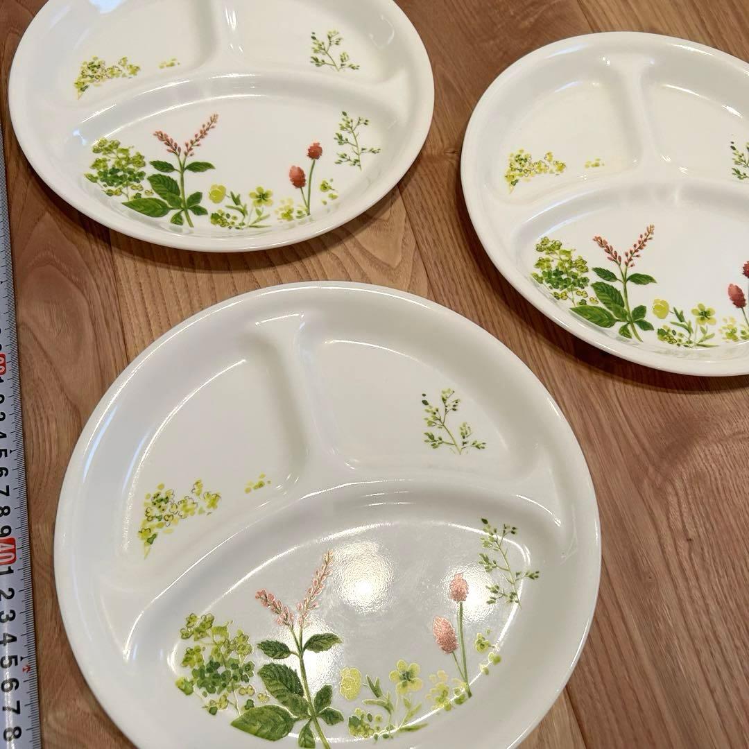 コレール　花柄陶器食器セット 6枚（長方形・丸型）　コレール　KORAIL