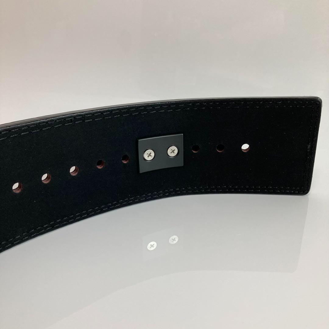 パワーベルト レバーアクション ワンタッチ可変式10ｍｍ Mサイズ　バックル艶銀