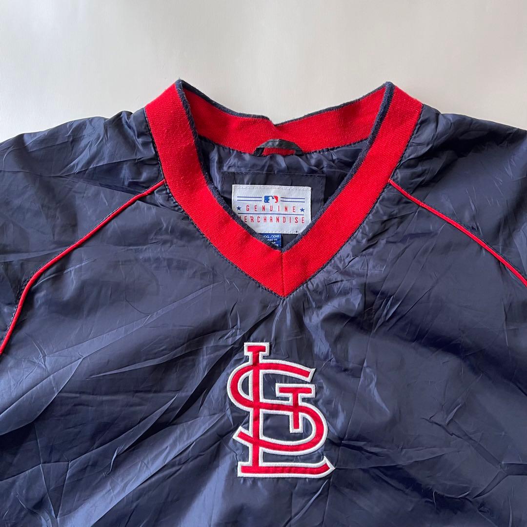 【美品】MLB  セントルイス　カージナルス ナイロンプルオーバー　XXL